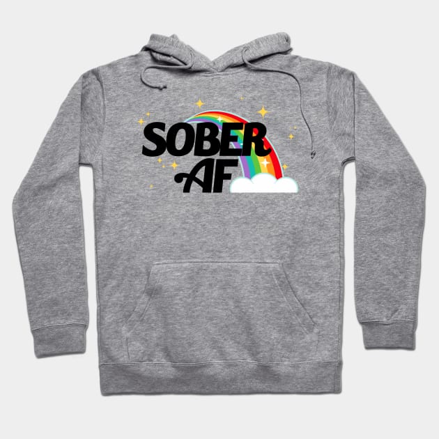 Sober AF Hoodie by darklordpug